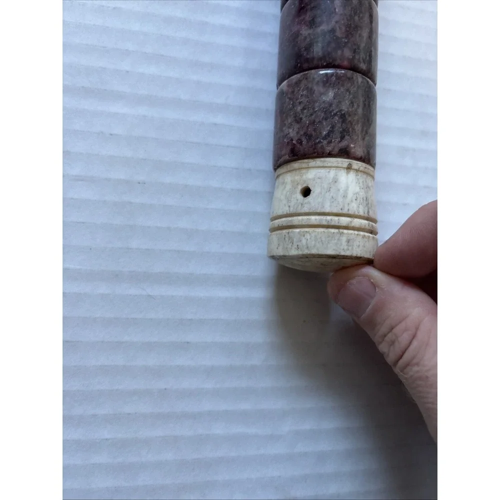 Large Antique Chinese Jade Stone Bone Horsehair Calligraphy Scholars‎ 13